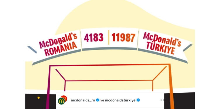Türkiye ve Romanya Maçı Öncesi McDonald’stan Emoji Skorboard